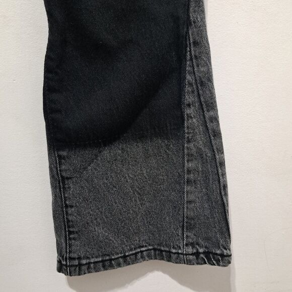 Reason Two Tone Gothic Western Skinny Flare Denim Jeans Size 32W Charcoal NWT - Picture 9 of 13